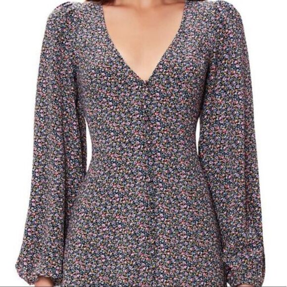 AFRM Violet Floral Long Sleeve Midi Dress || SZ M || Petite Bloom - Picture 7 of 10